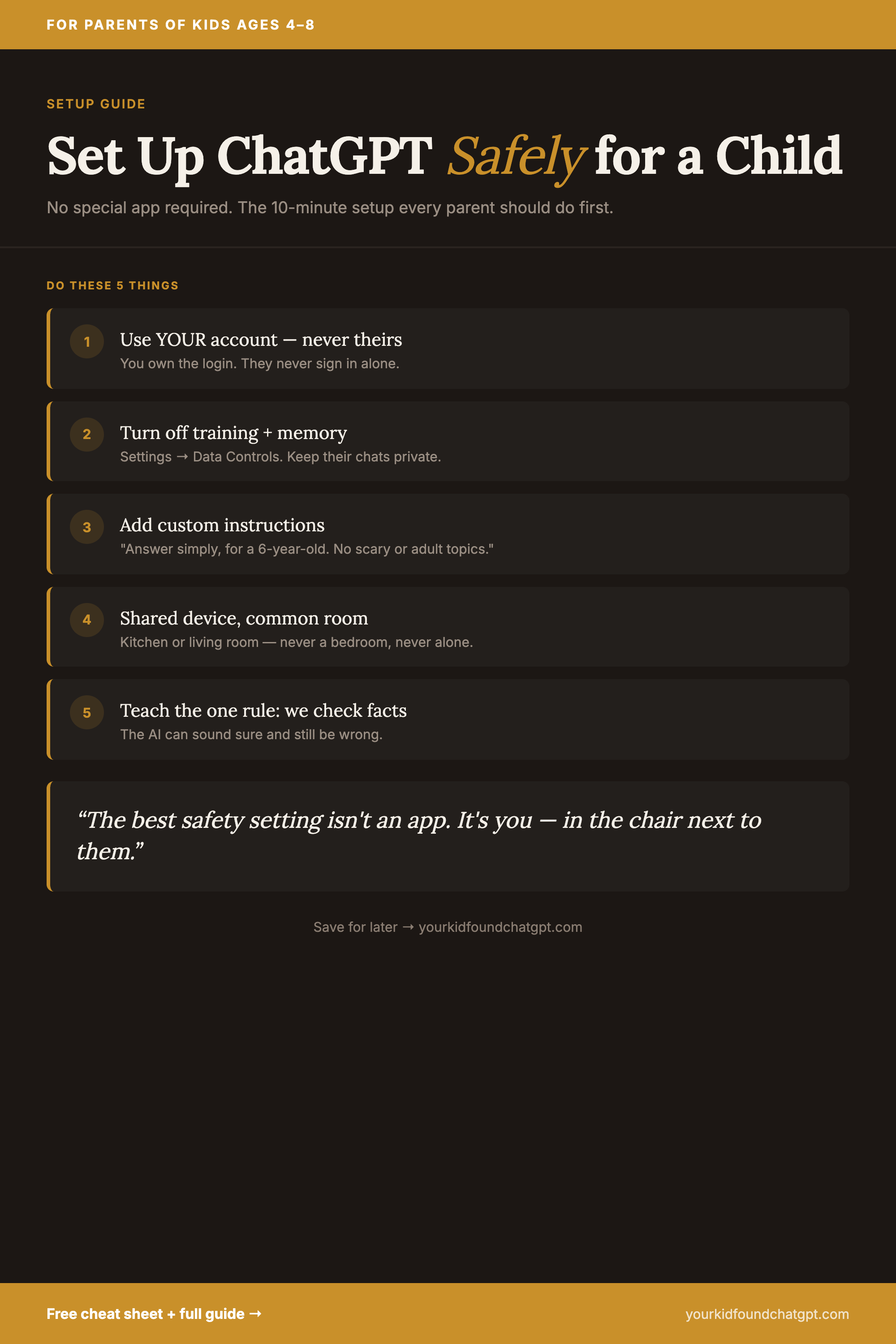 How to Set Up ChatGPT Safely for a Child — 6 steps for parents